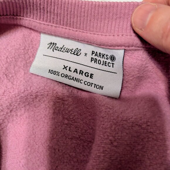 Madewell x Parks Project Zion Organic Sweatshirt Crewneck Purple Lavender - Picture 7 of 8